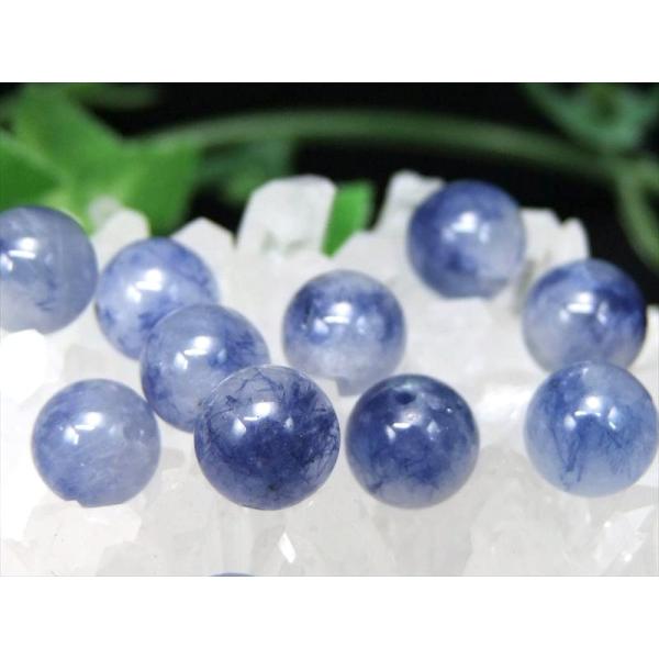 限定24粒 1粒売り 結晶くっきりタイプ 4A デュモルチェライト イン クォーツ 7.5mm-8m...