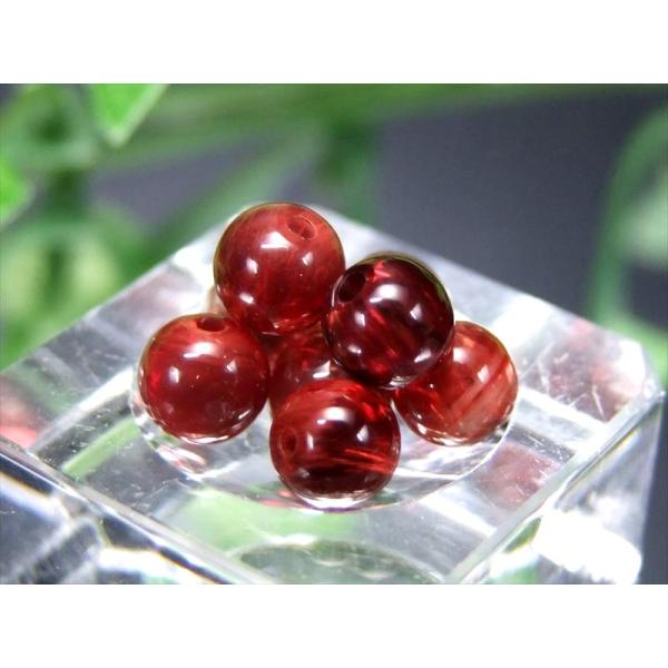 限定10粒 5A 1粒売りレッドアンデシン 粒売り 5.5mm-6mm 全珠キャンディレッド 中性長...