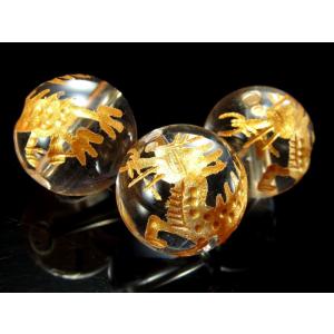 カービング 水晶 四神 水晶素彫 10mm.12mm 1粒売り 風水四神 : 天然石