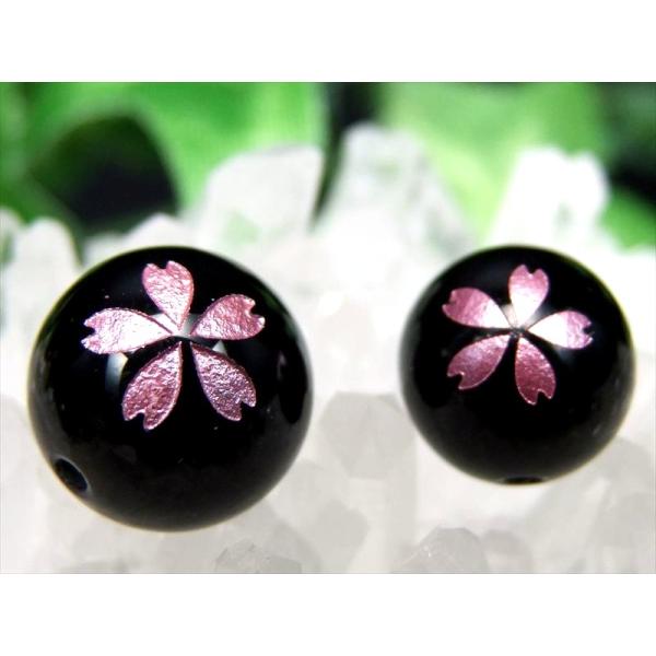 約8mm珠 手彫り チェリーブロッサム オニキス 天然石 ビーズ チェリーブロッサム彫り 桜彫り 8...