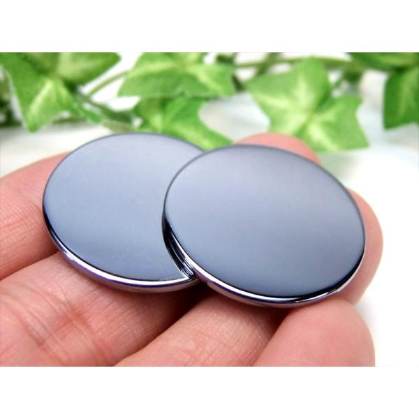 訳あり・僅かな欠けあり テラヘルツ鉱石 コイン型プレート 直径約27mm 厚さ約1.5mm つやつや...