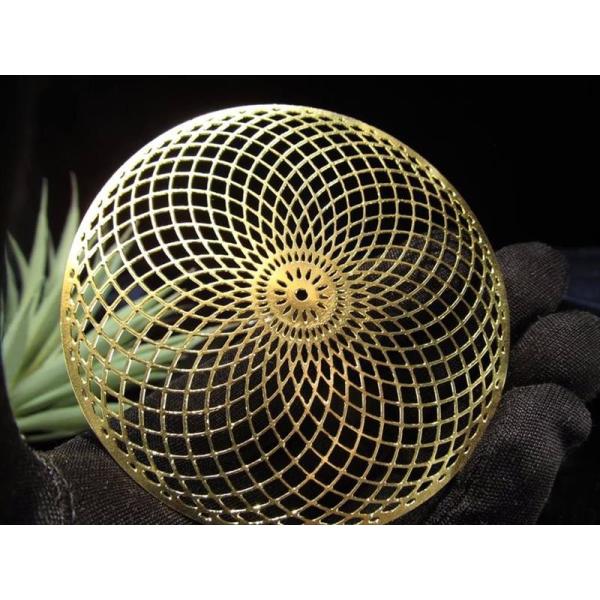 トーラス 直径約79mm 厚み約0.6mm 1個売り ゴールドカラー 瞑想・浄化・波動などのヒーリン...