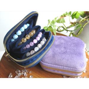 2026年新色追加 ダブルジップ ブレスレット専用 旅ポーチ 小ポケット付き 幅約12cm×11.5cm アクセサリーポーチ