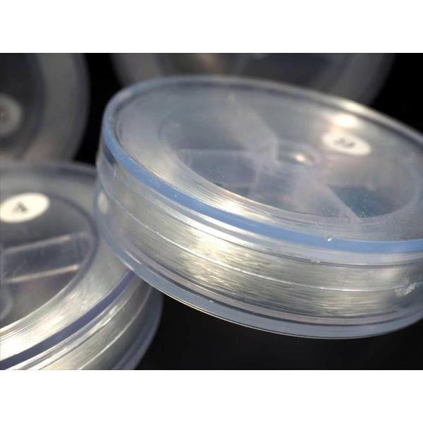 激安価格 ブレスレット用ゴム 太さ約0.6mm 長さ約70m-80m クリアカラー ケース入りシリコ...