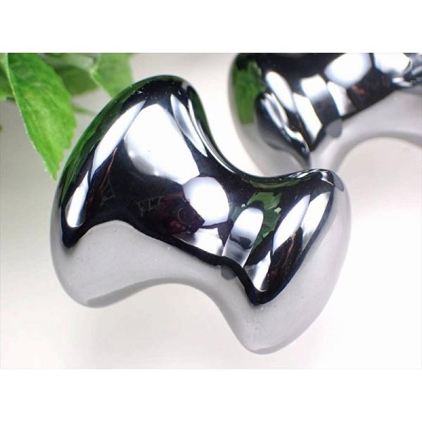 高純度 テラヘルツ つぼ押し 握り石 高さ約39mm ツボ押し部 大 直径約35mm 小 直径約25...