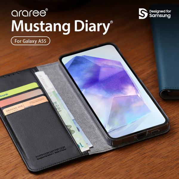 Galaxy A55 ケース 手帳型 薄型 軽量 PU レザー スマホケース カード 収納 5ポケッ...