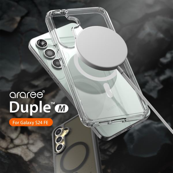 Galaxy S24 FE ケース マグネット 付 耐衝撃 フロスト クリア スマホケース MagS...