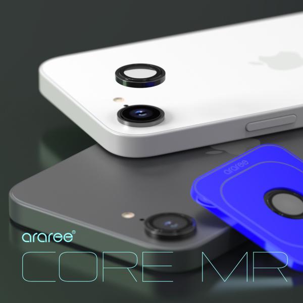 iPhone 16e カメラ保護 9H ガラス フィルム 黒 アルミ フレーム カメラカバー 指紋 ...