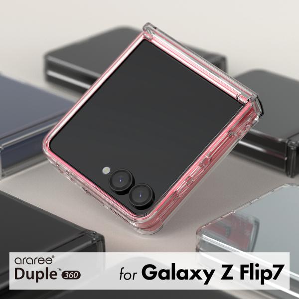Galaxy Z Flip7 ケース クリア ヒンジ 保護 耐衝撃 スマホケース ストラップホール ...