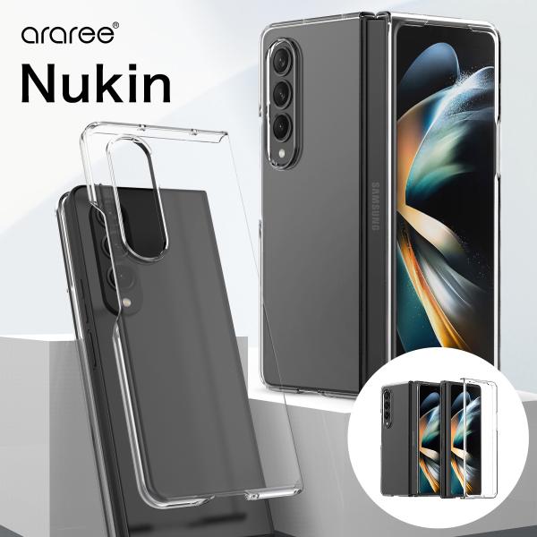 Galaxy Z Fold4 5G ケース カバー クリア ストラップホール Sペン収納 付 透明 ...