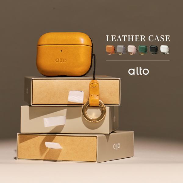 AirPods Pro3 ケース 本 革 耐衝撃 カラビナ ストラップ 付 レザー カバー AirP...