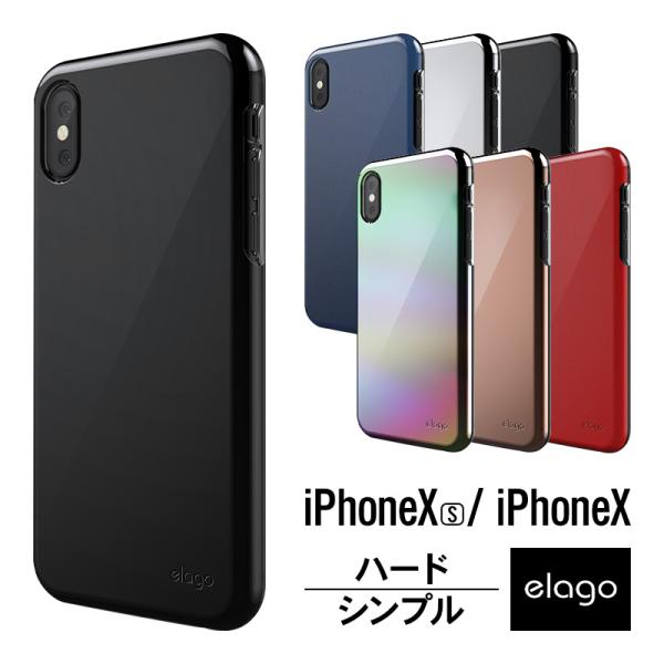 iPhone Xs iPhone X ケース 薄型 シンプル ポリカーボネイト スリム ハード カバ...