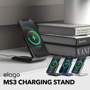 MagSafe スタンド iPhone12 各種 MagSafe充電器 スマホ充電 マグセーフ 充電器 対応 卓上 充電スタンド iPhone12Pro Max mini 対応 elago MS3 CHARGING STAND｜comwap