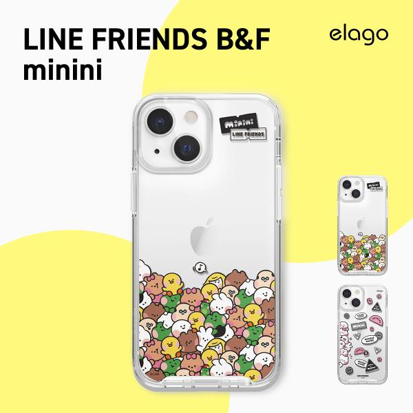 iPhone13 mini ケース クリア ラインフレンズ 公式 ライセンス グッズ カラビナ 付き...