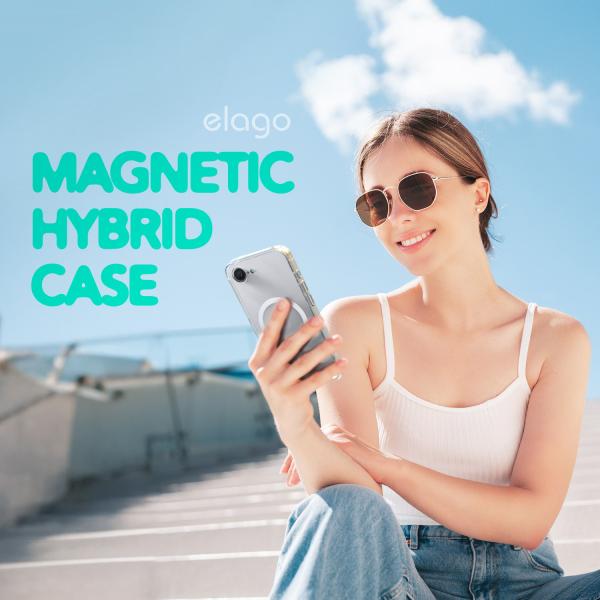 iPhone 16e ケース マグネット 付き 耐衝撃 クリア スマホケース 保護 透明 クリアケー...