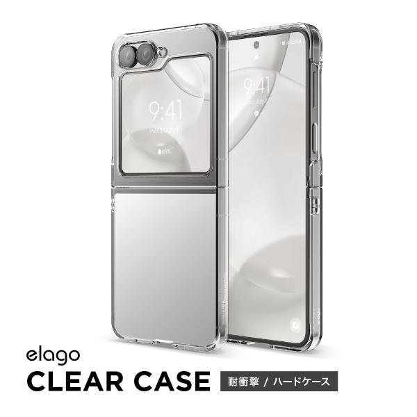 Galaxy Z Flip6 ケース 薄型 軽量 透明 ストラップホール 付 クリア スマホケース ...