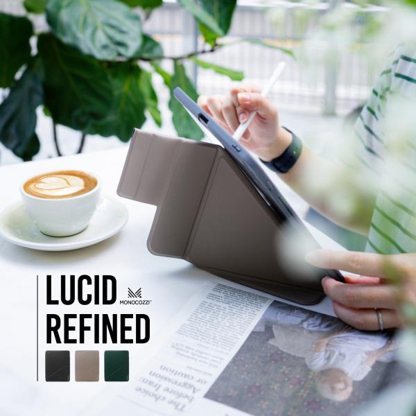 iPad Air 13インチ M3 2025 M2 ケース 手帳型 背面 クリア 3WAY スタンド...