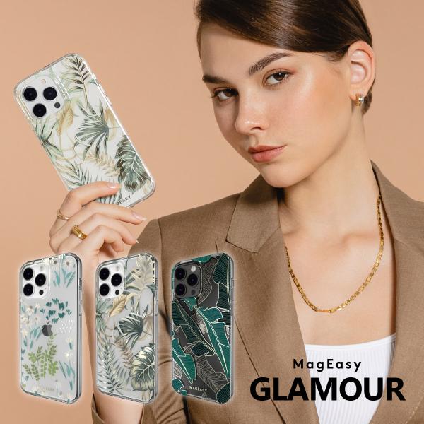 iPhone14Plus ケース カバー クリア 米軍MIL規格 ボタニカル おしゃれ 大人女子 ス...