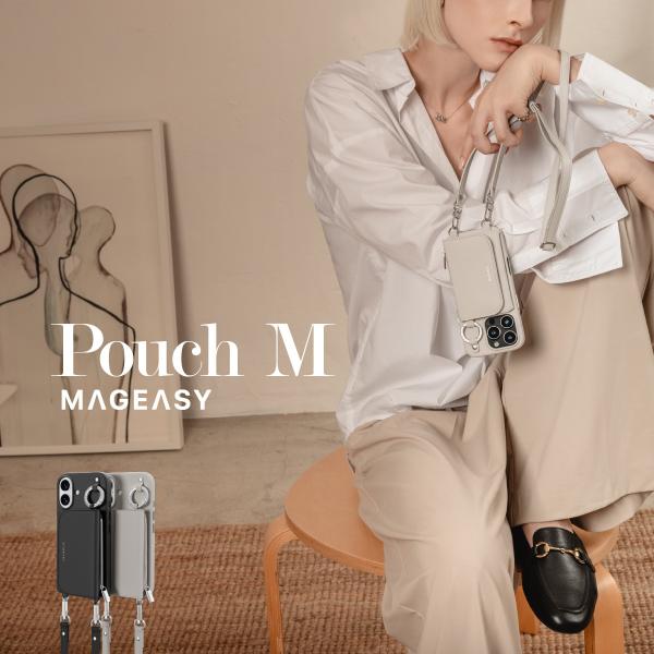 iPhone16 Plus ケース MagSafe 対応 ショルダー ストラップ 付き レザー カー...