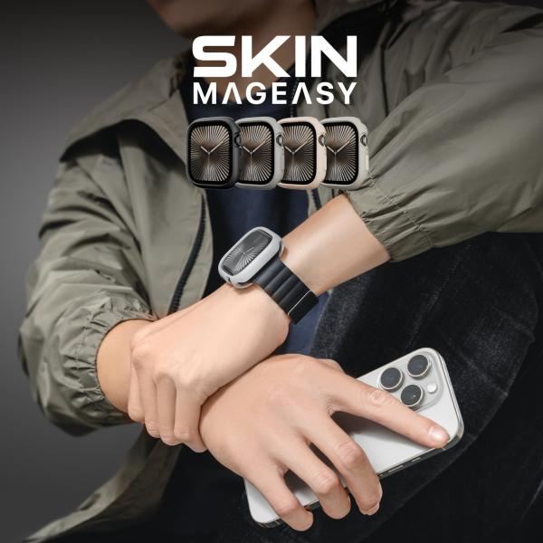 アップルウォッチ カバー 耐衝撃 米軍 MIL規格 ソフト ボタン 着せ替え 保護 ケース Appl...