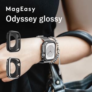 Apple Watch 41mm 他 ケース 米軍 MIL規格 耐衝撃 アルミ TPU ケース 衝撃 吸収 AppleWatch 41mm AppleWatch9 他 対応 MagEasy Odyssey (glossy)｜comwap