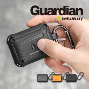 AirPods Pro2 ケース カラビナ 付 耐衝撃 落下防止 前面 ハードケース Apple AirPods Pro 2 エアポッツプロ2 MQD83J/A MTJV3J/A 対応 SwitchEasy Guardian