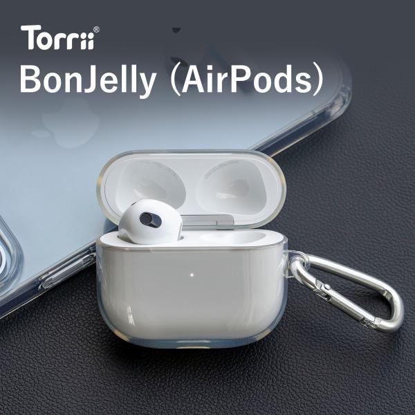 AirPods 3 3世代 ケース クリア カラビナ 付 耐衝撃 クリアケース シンプル 透明 カバ...