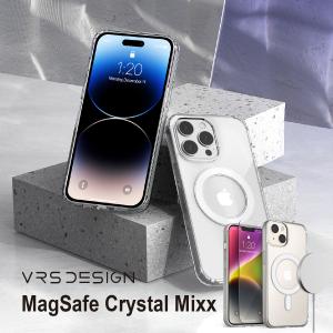 iPhone14 ケース カバー クリア ガラスフィルム セット MagSafe対応 マグネット シンプル スマホケースiPhone 14 アイフォン14 対応 VRS MagSafe Crystal Mixx｜comwap