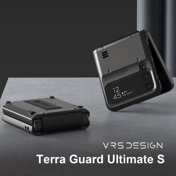 Galaxy Z Flip4 5G ケース カバー 耐衝撃 スタンド / ストラップホール 付 ヒン...