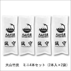 半永久的に 湿気対策 消臭対策 鳥取県産 竹炭 室内用 ミニ ４袋 セット 除湿剤 消臭 におい カビ 対策 調湿 押入 収納 出雲 大山竹炭 誠守 SDGs