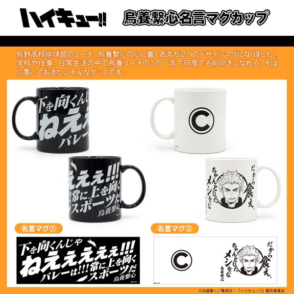 ハイキュー グッズ 公式 日本製 烏養繋心名言マグカップ 全2種 (お一人様各2点限り)