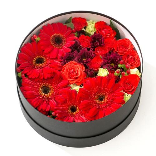 モンソーBOX エテルニテ 【レッド】 お花 フラワーギフト プレゼント おしゃれ 御歳暮 お歳暮 ...