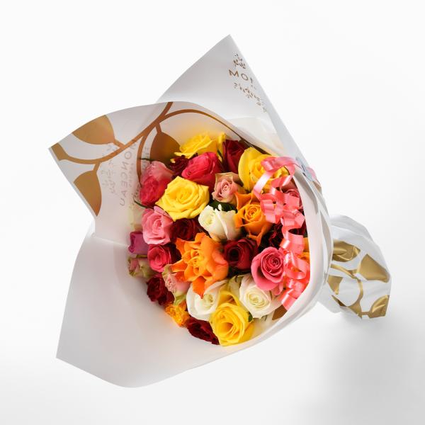 モンソーブーケ ローズ・メランジェ お花 フラワーギフト プレゼント おしゃれ 御歳暮 お歳暮 夏ギ...