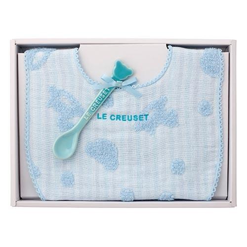 LE CREUSET ル クルーゼ ベビー スタイ &amp; スプーン ギフトセット パステルブルー ギフ...