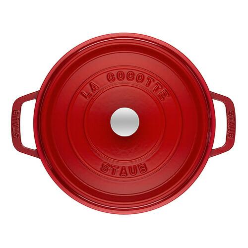 STAUB ストウブ ピコ ココット ラウンド 20cm チェリー お返し ホーロー 両手鍋 カラー...