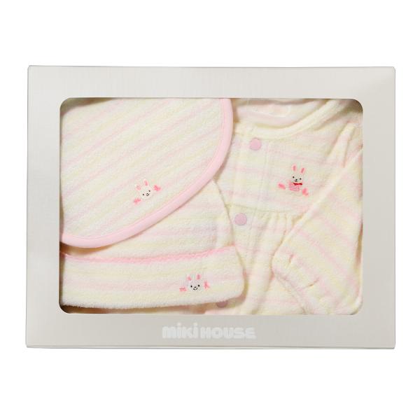 MIKI HOUSE（ミキハウス） 無撚糸ツーウェイオールセット（ピンク） ギフト 出産祝い
