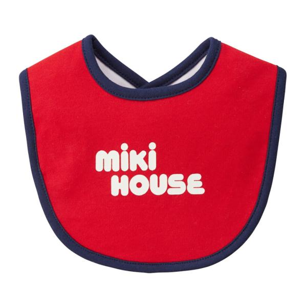 MIKI HOUSE（ミキハウス） ロゴ☆スタイ 赤 出産祝い