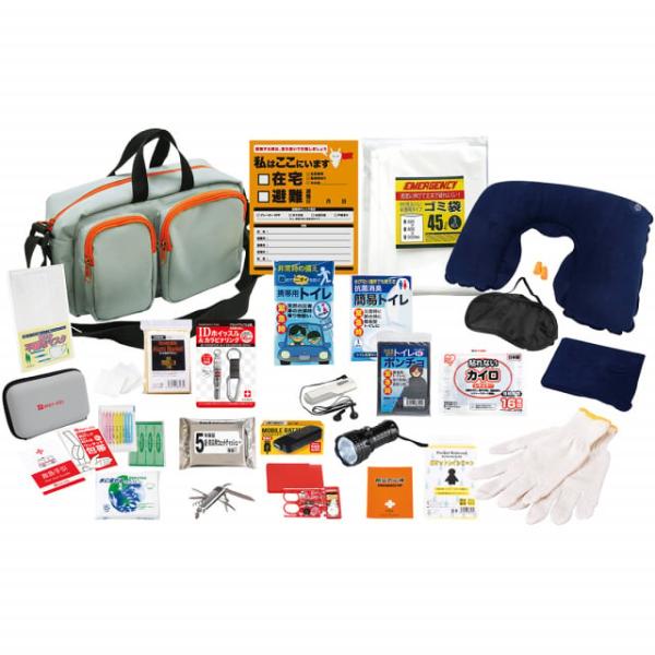 エマージェンシーショルダーバッグ24点セット[YS-80] マスク 軍手 アルミブランケット モバイ...
