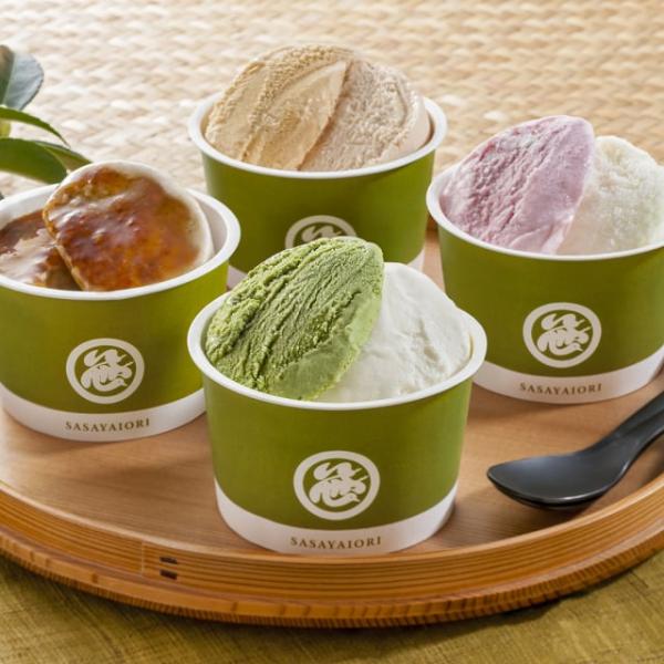 京菓匠 笹屋伊織監修 アイスアソート / 苺(いちご)ミルク 黒蜜(くろみつ)きなこ 抹茶(まっちゃ...