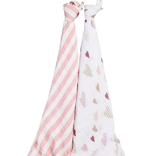 aden+anais クラシック スワドル 2枚組 セット ハートブレーカー 4055 送料無料 a...