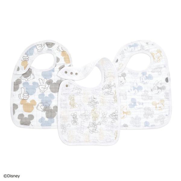 aden+anais エイデンアンドアネイ ディズニーコレクション スナップビブ 3枚組セット ミッ...