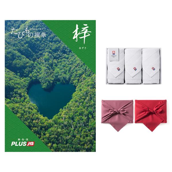 JTB たびもの撰華 カタログギフト 梓(あずさ)+今治 綾 フェイスタオル3枚セット プレゼント ...