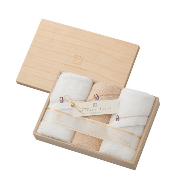 今治タオル お返し ギフト セット Shifuku Towel 至福 タオル 木箱 フェイスタオル ...