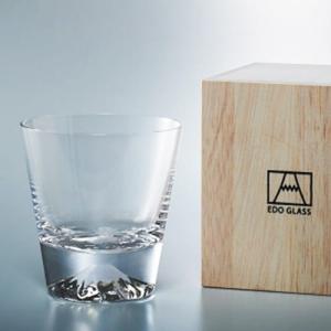 田島窯 江戸硝子 富士山 ロックグラス 木箱入 お返し ギフト 2025 お返し 冬ギフト