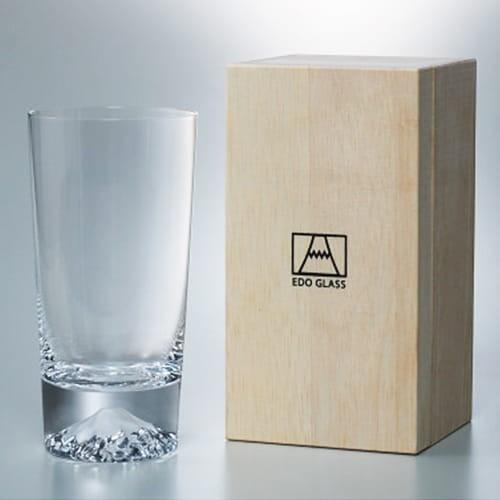 田島窯 江戸硝子 富士山 タンブラー 木箱入 お返し ギフト お返し 冬ギフト