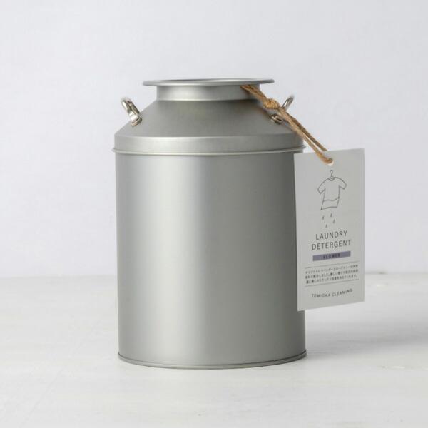 とみおかクリーニング 洗濯洗剤 800g ミルク缶入り (フラワー) ＜計量スプーン付＞ お返し ギ...