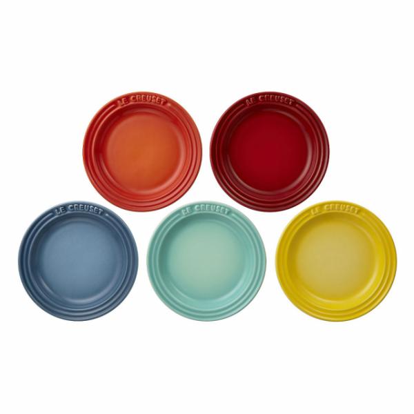 LE CREUSET (ル・クルーゼ) ミニ・ラウンド・プレート (5枚入り) レインボー/ 幼児食...