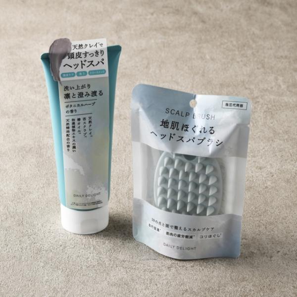 DAILY DELIGHT(デイリーディライト)ヘッドスパセット ヘッドクレンズ/スカルプブラシ/オ...