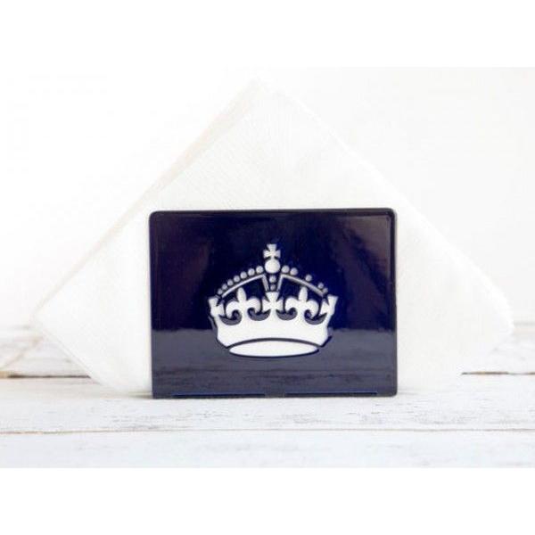 王冠のナプキンホルダー アイアン製 レッド/ネイビー ロンドン カードホルダー ハンドメイド art...