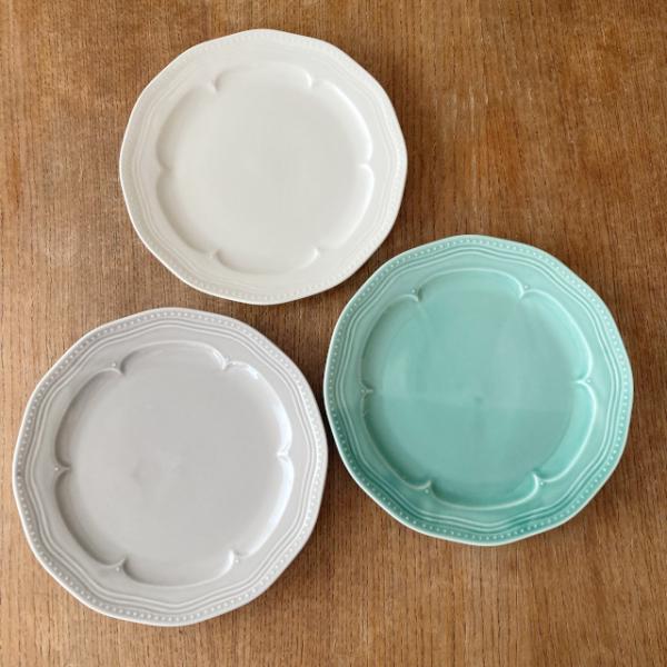 スタジオエム ディナープレート マティネ ラウンド 23.5cm ブラン（白）/グリズ（グレー）/ミ...